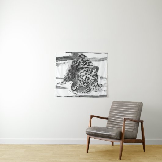 Cheetah Portrait Wandkleed (In Situ (horizontaal))