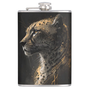 Cheetah Portret Dier Natuur Wildlife Art Spirit Heupfles