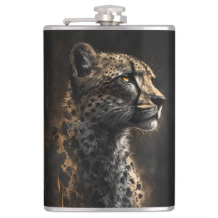 Cheetah Portret Dier Natuur Wildlife Art Spirit Heupfles