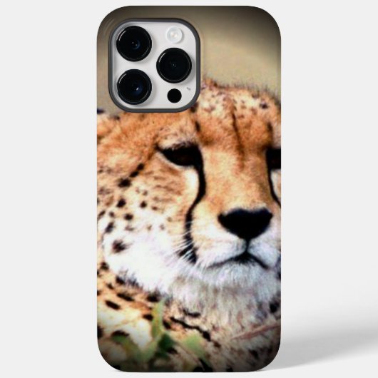 Cheetah Portret van Volle Maan: Natuur's Grace Case-Mate iPhone Case (Achterkant)