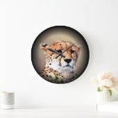 Cheetah Portret van Volle Maan: Natuur's Grace Grote Klok (Huis)