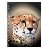 Cheetah Portret van Volle Maan: Natuur's Grace Notitieboek (Voorkant)