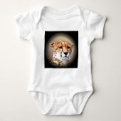 Cheetah Portret van Volle Maan: Natuur's Grace Romper (Voorkant)