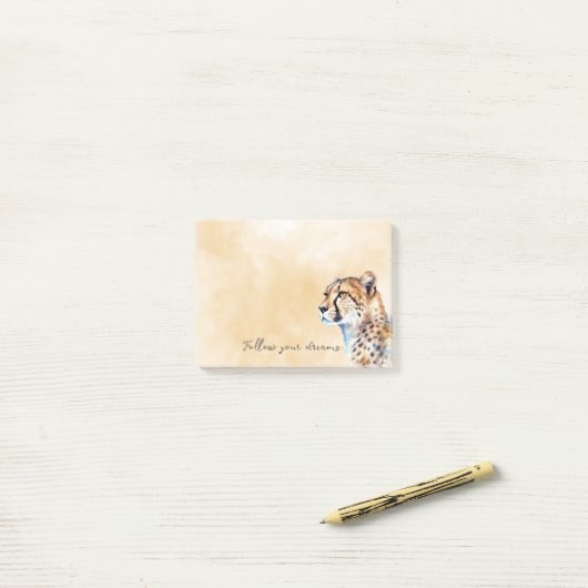 Cheetah Post-it® Notes (Op bureau)