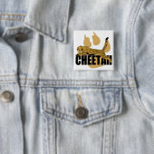 Cheetah Power Vierkante Button 5,1 Cm (In situ)