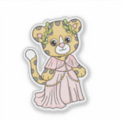Cheetah Princess Sticker (Voorkant)