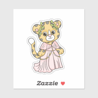 Cheetah Princess Sticker