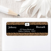 Cheetah Print adreslabel Etiket (Insitu)