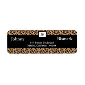 Cheetah Print  adreslabel Etiket (Voorkant)