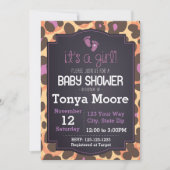 Cheetah Print Baby shower Uitnodiging (Voorkant)