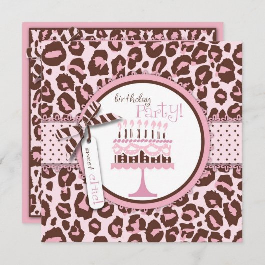 Cheetah Print & Birthday Cake (Voorkant / Achterkant)