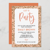 Cheetah Print Birthday of Special Occasion Kaart (Voorkant / Achterkant)