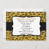 Cheetah Print Birthday Uitnodiging (Voorkant)