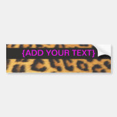 Cheetah Print Bumpersticker (Voorkant)
