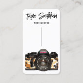 Cheetah Print Camera Fotografie Visitekaartje (Voorkant)