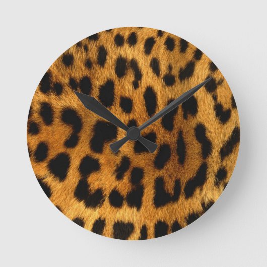 Cheetah Print Clock Ronde Klok (Voorkant)
