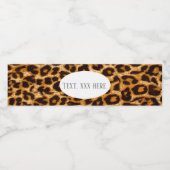 cheetah print, dierlijk drukwerk, luipaard, cheeta waterfles etiket (Enkel label)