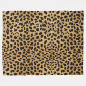 Cheetah Print Fleece Deken (Voorkant (Horizontaal))