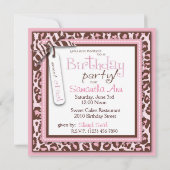 Cheetah Print Foto sjabloon Birthday Kaart (Achterkant)