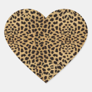 Cheetah Print Hart Sticker