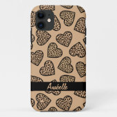 Cheetah print harten iPhone 5 Hoesje (Achterkant)