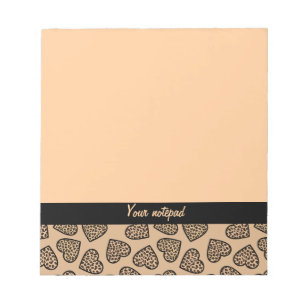 Cheetah print harten Notitieblok