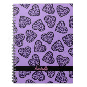 Cheetah print harten Notitieboek (Voorkant)
