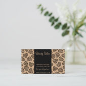 Cheetah print harten Visitekaartje (Staand voorkant)