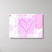 Cheetah Print Heart Polkadots Wall Art (Voorkant)
