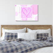 Cheetah Print Heart Polkadots Wall Art (Insitu (Slaapkamer))