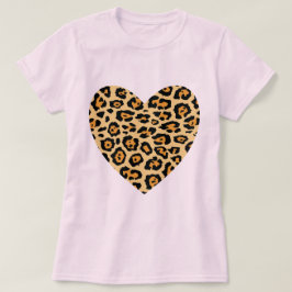 Cheetah Print Heart T-shirt