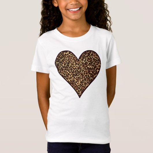 Cheetah Print Heart T-shirt (Voorkant)