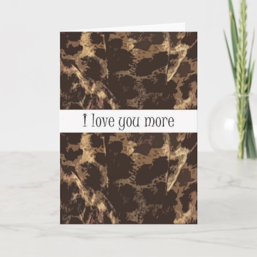 Cheetah print ik hou meer van je kaart (Voorkant)