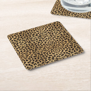 Cheetah Print Kartonnen Onderzetters