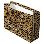 Cheetah Print Large Cadeautasje (Voorkant Gekanteld)