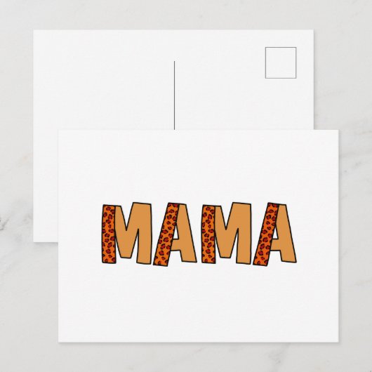 Cheetah Print Leopard mama Briefkaart (Voorkant / Achterkant)