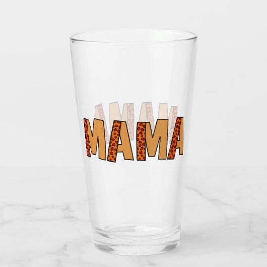 Cheetah Print Leopard mama Glas (Achterkant)