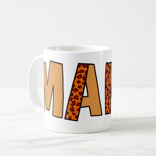 Cheetah Print Leopard mama Koffiemok (Voorkant links)