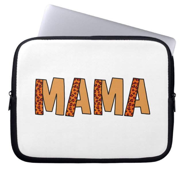 Cheetah Print Leopard mama Laptop Sleeve (Voorkant)