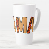 Cheetah Print Leopard mama Latte Mok (Rechterhoek)