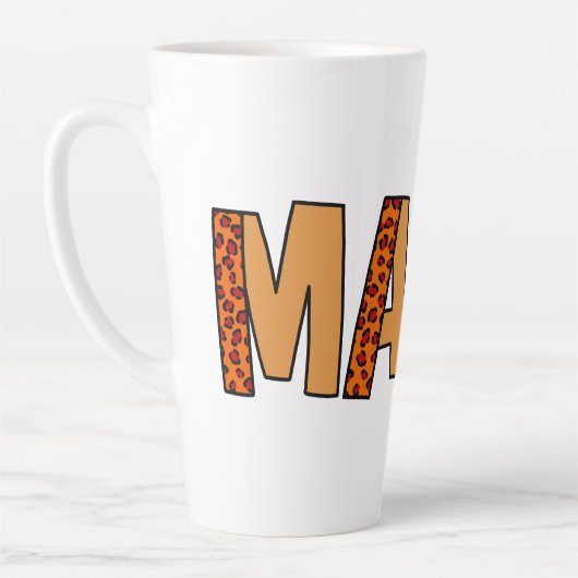 Cheetah Print Leopard mama Latte Mok (Links)