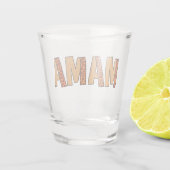 Cheetah Print Leopard mama Shot Glas (Achterkant)