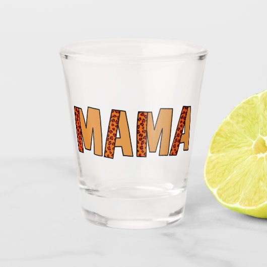 Cheetah Print Leopard mama Shot Glas (Voorkant)