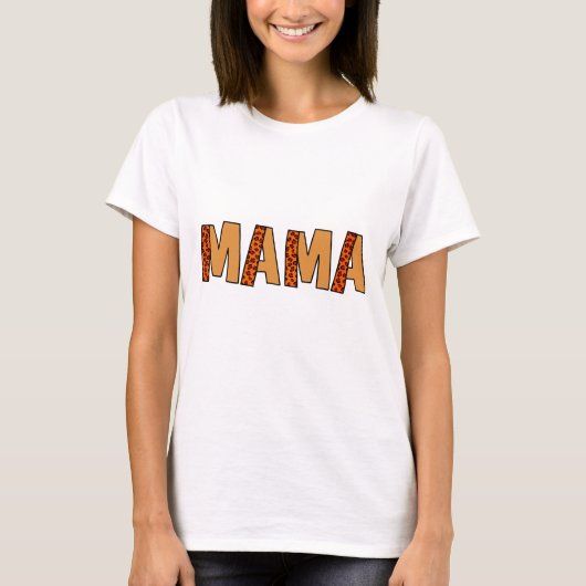 Cheetah Print Leopard mama T-shirt (Voorkant)