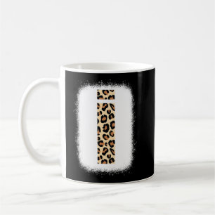 Cheetah Print Letter I Initiaal Letter I Leopard B Koffiemok
