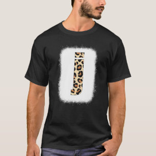 Cheetah Print Letter J Initiaal Letter J Leopard B T-shirt