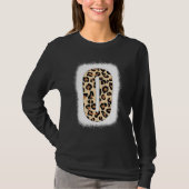 Cheetah Print Letter of Initiaal Letter of Leopard T-shirt (Voorkant)