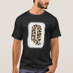 Cheetah Print Letter Q Initiaal Letter Q T-shirt