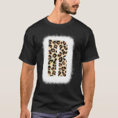 Cheetah Print Letter R Initiaal Letter R Leopard B T-shirt (Voorkant)