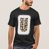 Cheetah Print Letter U Initiaal Letter U Leopard B T-shirt (Voorkant)